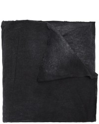Écharpe en soie imprimée noire Avant Toi