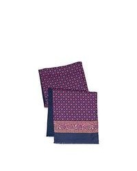 Écharpe en soie imprimée violette