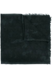 Écharpe en soie noire Valentino Garavani