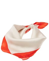 Écharpe en soie rouge et blanc