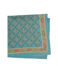 Écharpe en soie turquoise