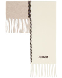 Écharpe en tricot beige Jacquemus