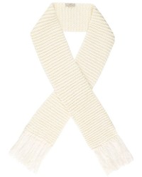 Écharpe en tricot blanche