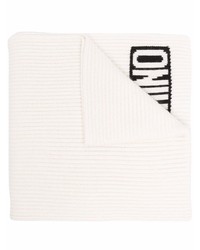 Écharpe en tricot blanche Moschino