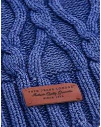 Écharpe en tricot bleue Pepe Jeans