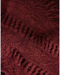 Écharpe en tricot bordeaux Asos