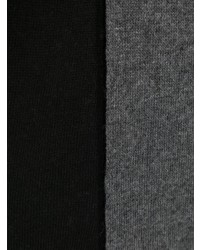 Écharpe en tricot gris foncé Moschino