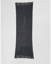 Écharpe en tricot gris foncé Lavand