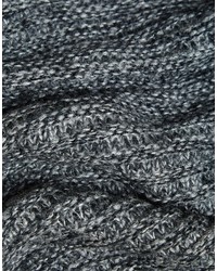 Écharpe en tricot gris foncé Pieces