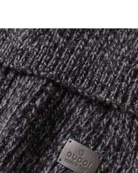 Écharpe en tricot gris foncé Gucci