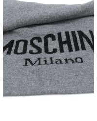 Écharpe en tricot grise Moschino