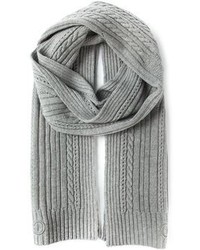 Écharpe en tricot grise Salvatore Ferragamo