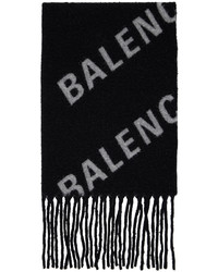 Écharpe en tricot noire et blanche Balenciaga