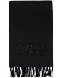 Écharpe en tricot noire Alexander McQueen