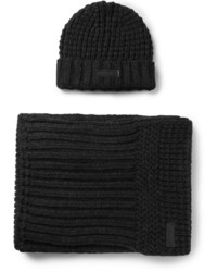 Écharpe en tricot noire Belstaff