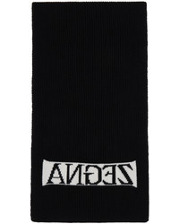 Écharpe en tricot noire Zegna