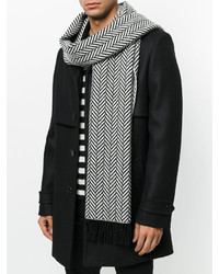 Écharpe en tricot noire Saint Laurent