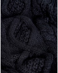 Écharpe en tricot noire Diesel