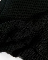 Écharpe en tricot noire Monki