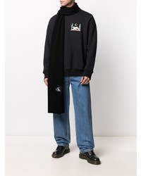 Écharpe en tricot noire Calvin Klein Jeans