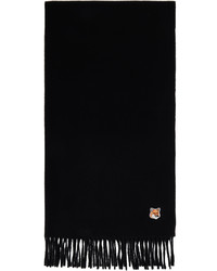 Écharpe en tricot noire MAISON KITSUNÉ