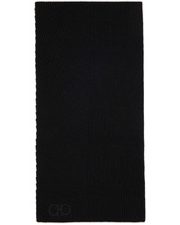 Écharpe en tricot noire Salvatore Ferragamo