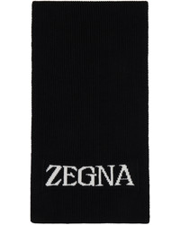 Écharpe en tricot noire Zegna
