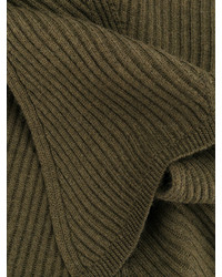 Écharpe en tricot olive Cédric Charlier