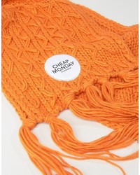 Écharpe en tricot orange Cheap Monday