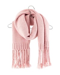 Écharpe en tricot rose