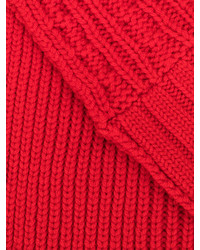 Écharpe en tricot rouge MCQ