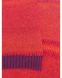 Écharpe en tricot rouge Missoni