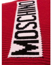 Écharpe en tricot rouge Moschino