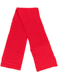 Écharpe en tricot rouge MCQ