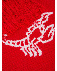 Écharpe en tricot rouge Off-White