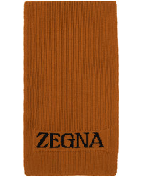 Écharpe en tricot tabac Zegna