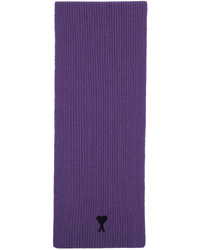 Écharpe en tricot violette AMI Alexandre Mattiussi