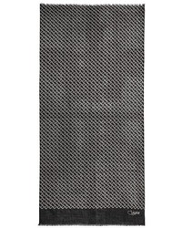 Écharpe géométrique gris foncé Diane von Furstenberg