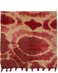 Écharpe imprimé tie-dye rouge