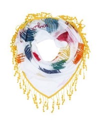 Écharpe imprimée blanche Desigual
