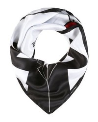 Écharpe imprimée blanche Karl Lagerfeld