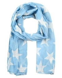 Écharpe imprimée bleu clair Becksöndergaard