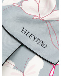 Écharpe imprimée bleu clair Valentino
