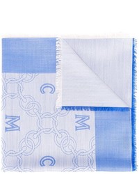 Écharpe imprimée bleu clair MCM