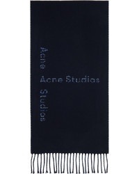 Écharpe imprimée bleu marine Acne Studios
