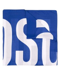 Écharpe imprimée bleue Moschino