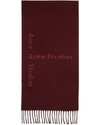 Écharpe imprimée bordeaux Acne Studios