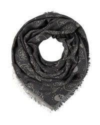 Écharpe imprimée cachemire olive The Kooples Sport