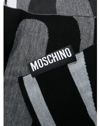 Écharpe imprimée gris foncé Moschino