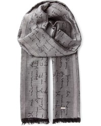 Écharpe imprimée grise Christian Dior